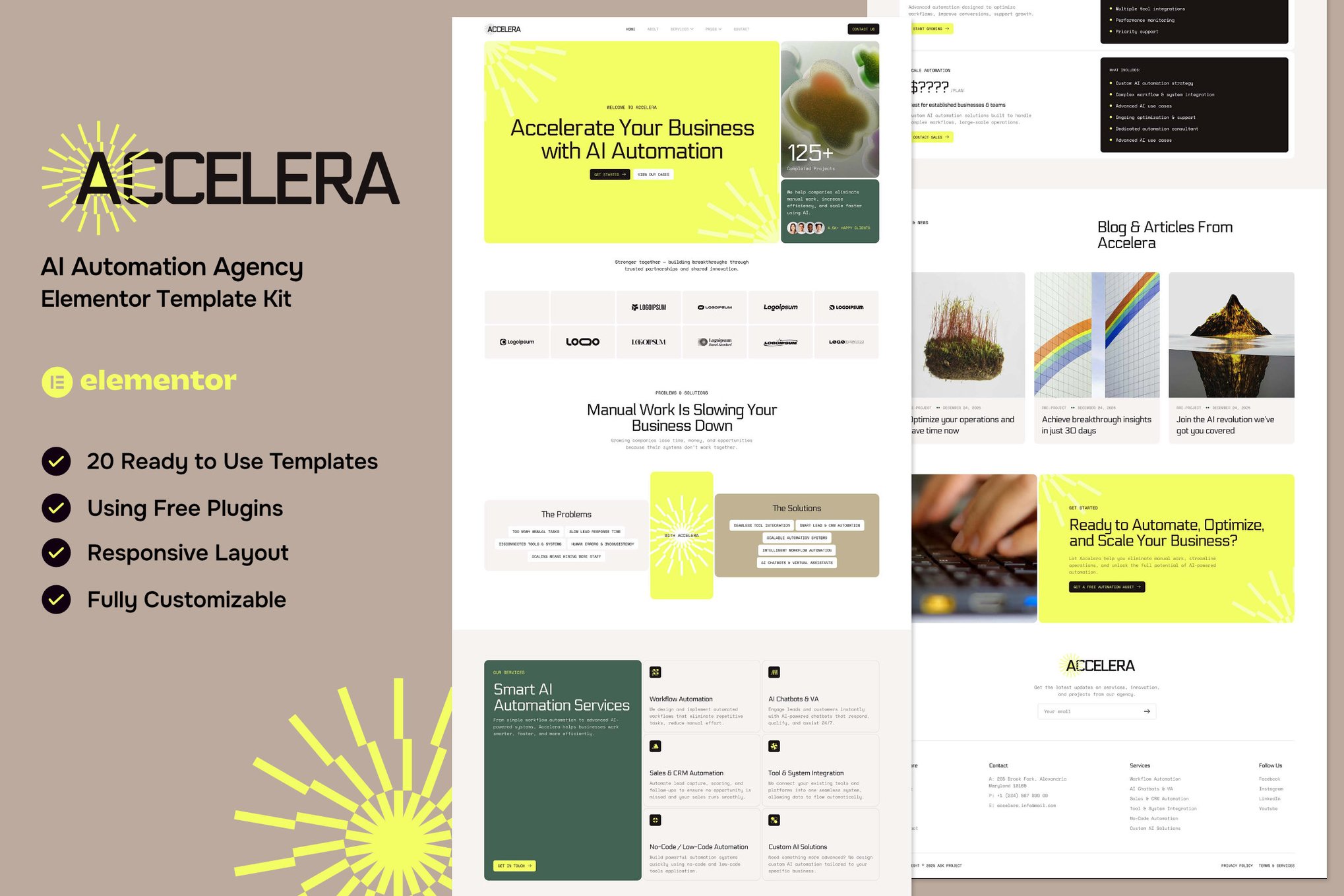 Accelera - AI Automation Agency Elementor Template Kit template kit cover image