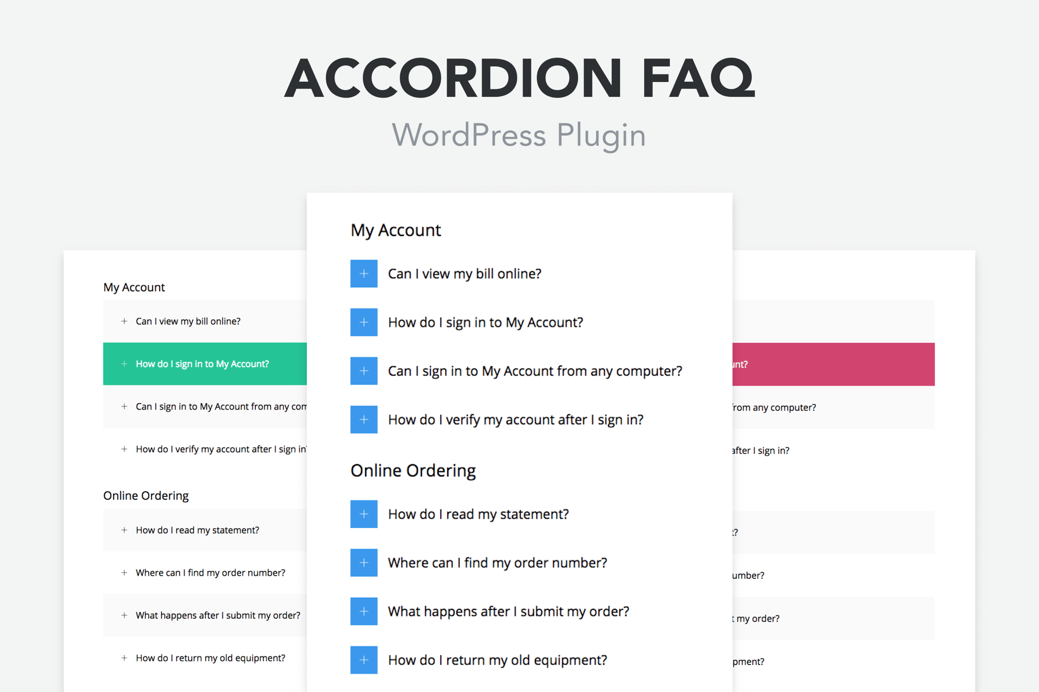 Accordion FAQ WordPress Plugin plugin cover image