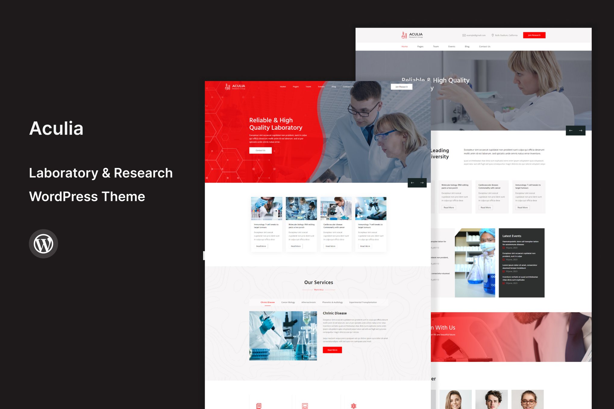 Aculia | Laboratory & Research WordPress Theme theme cover image