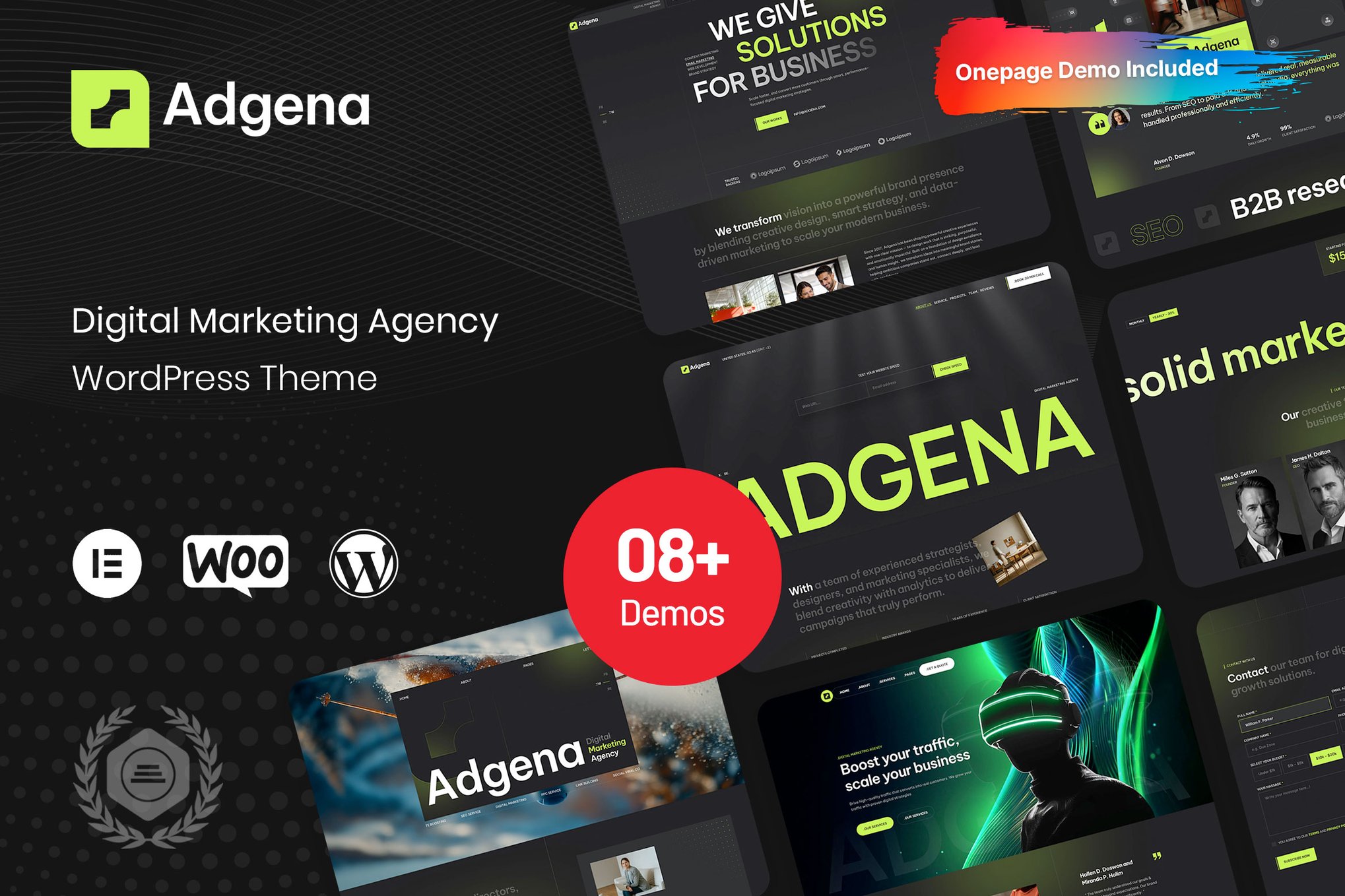 Adgena - Digital Marketing Agency WordPress Theme theme cover image