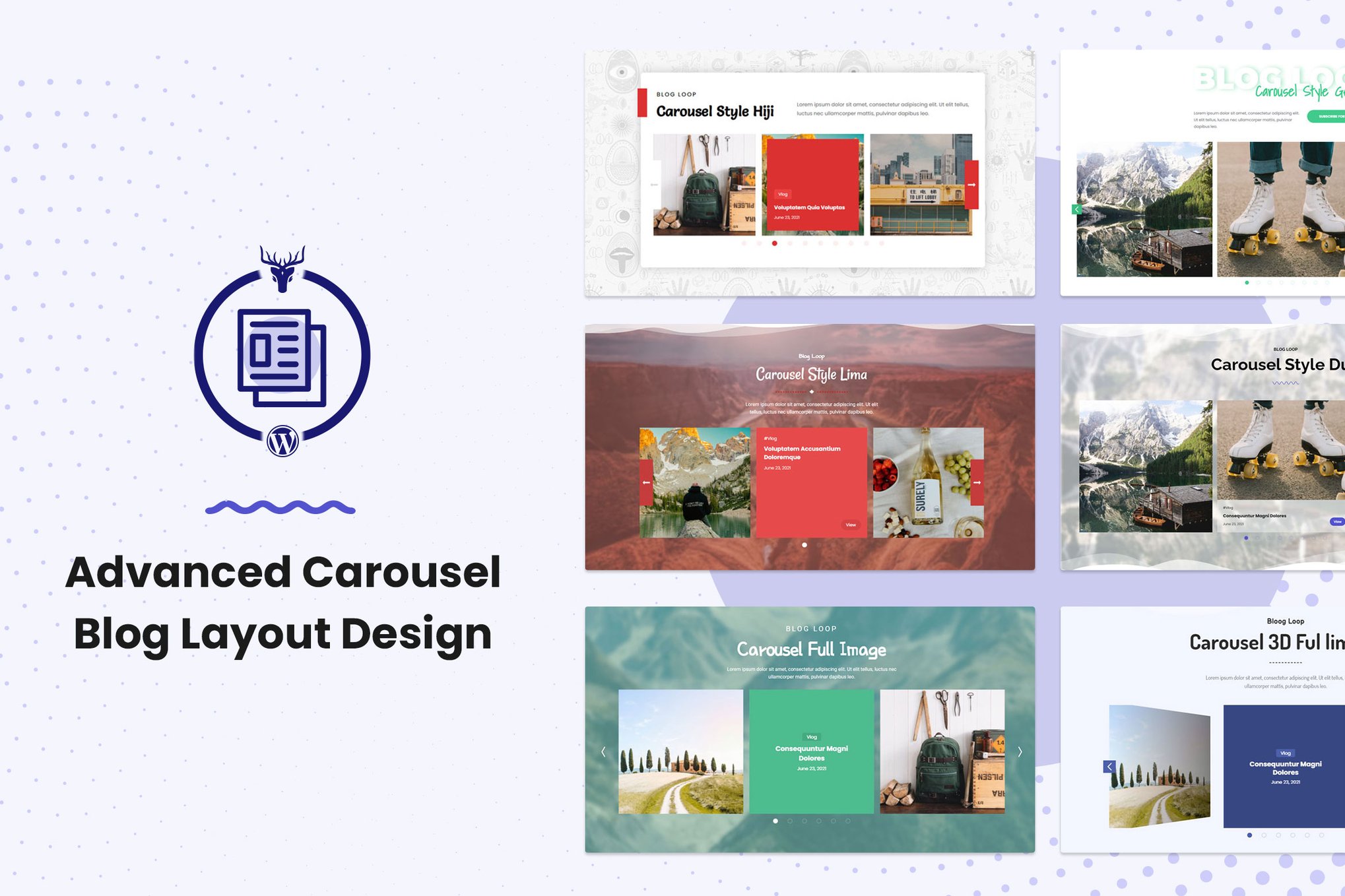 Advanced Carousel Blog Layout Design plugin cover image
