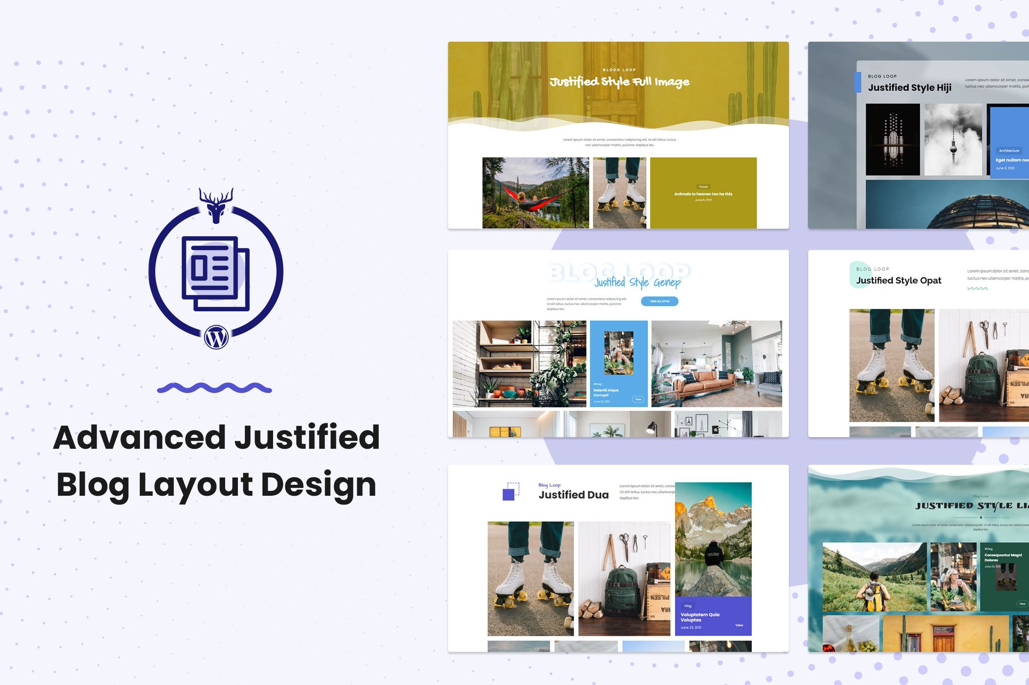 Advanced Justified Blog Layout Design plugin cover image