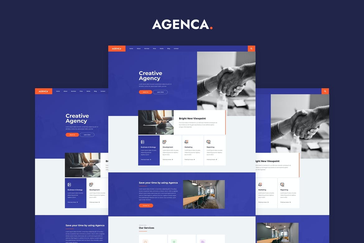 Agenca - Creative Agency Elementor Template Kit template kit cover image