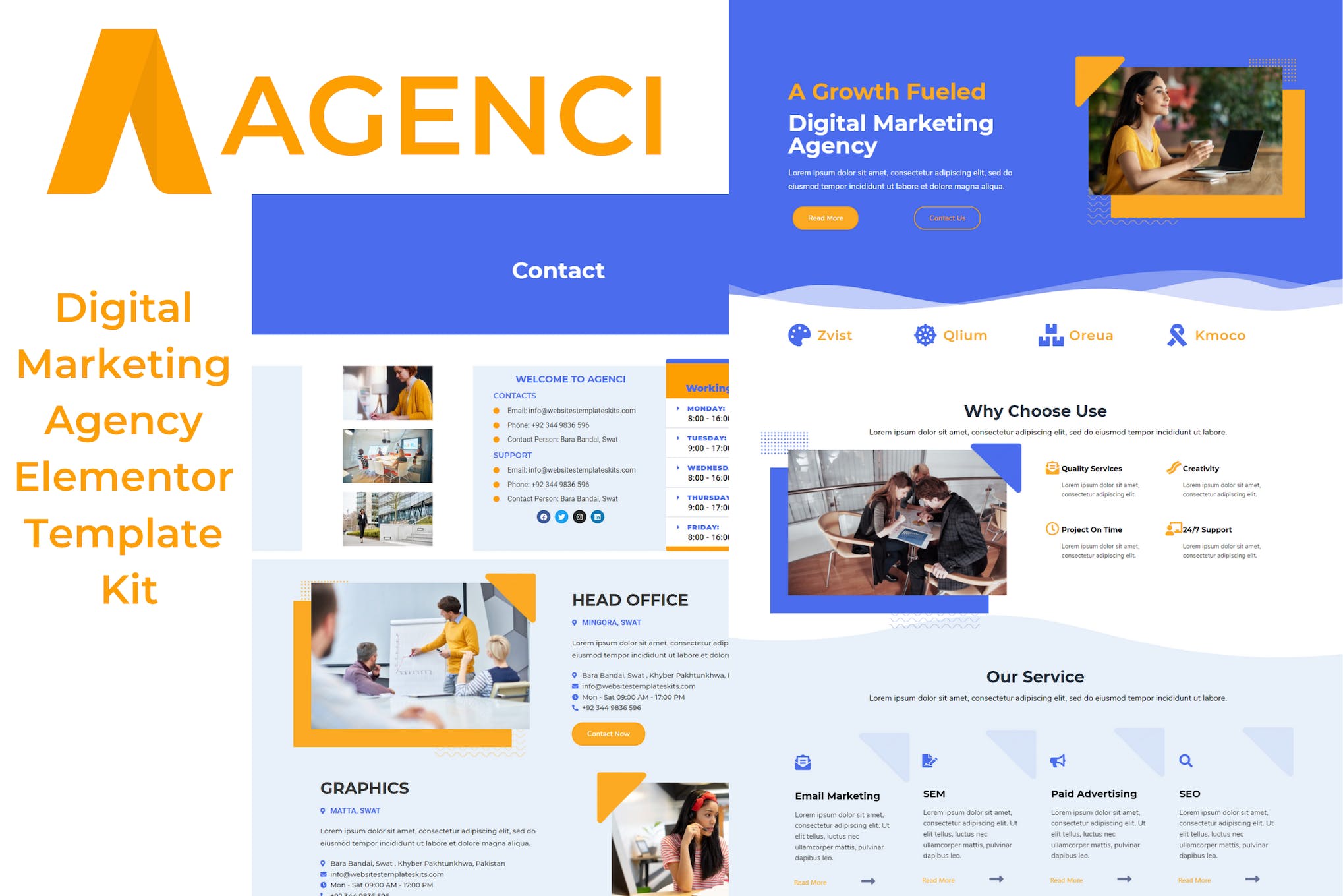Agenci - Digital Marketing Agency Elementor Template Kit template kit cover image