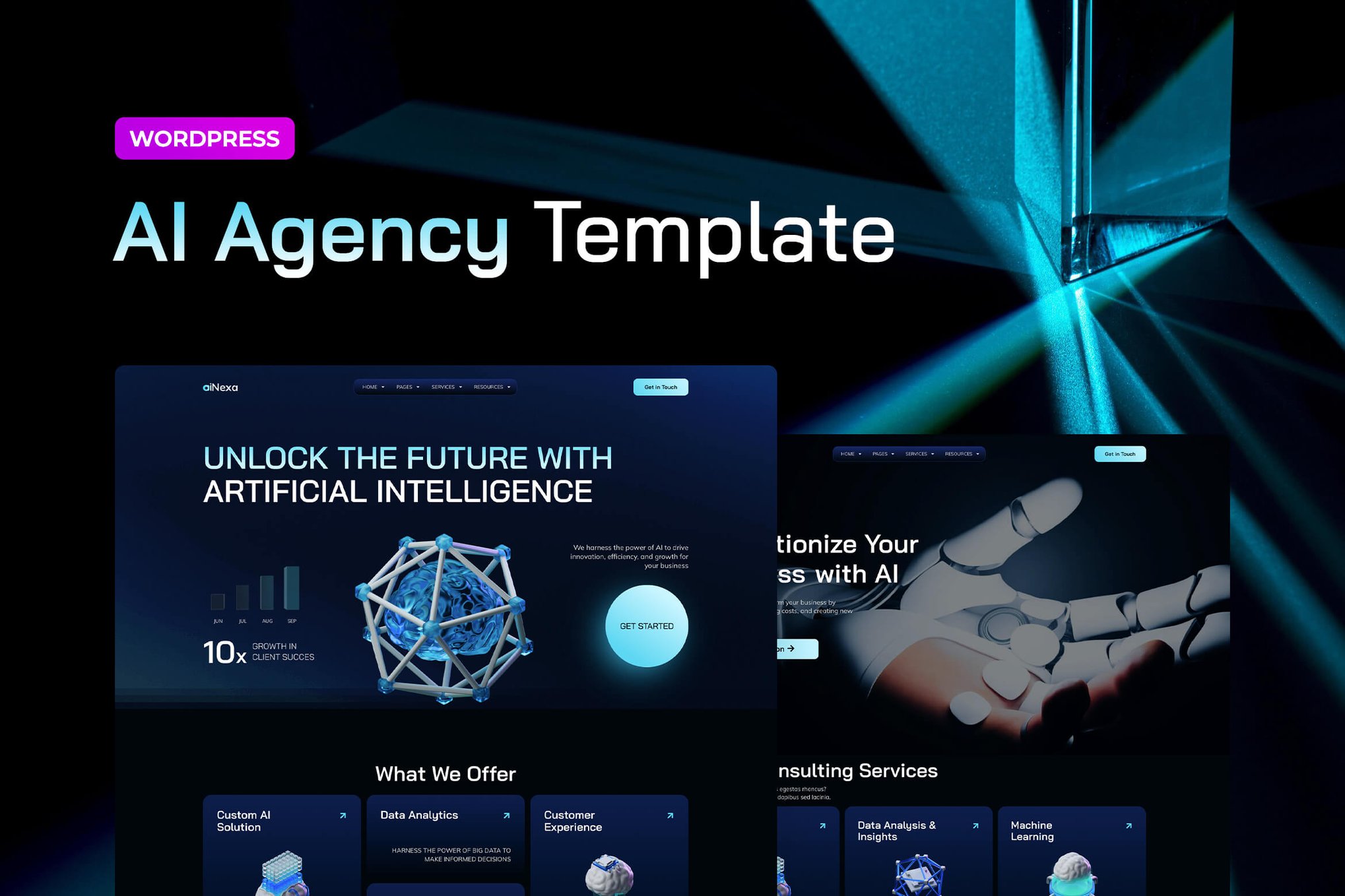 AiNexa – AI Agency Elementor Pro Template Kit template kit cover image