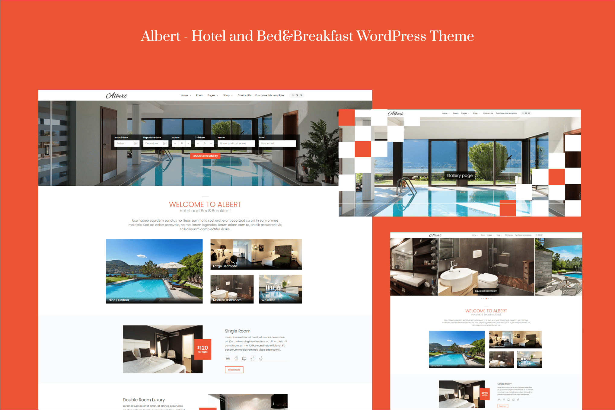 Albert - Hotel and Bed&Breakfast WordPress Theme theme cover image