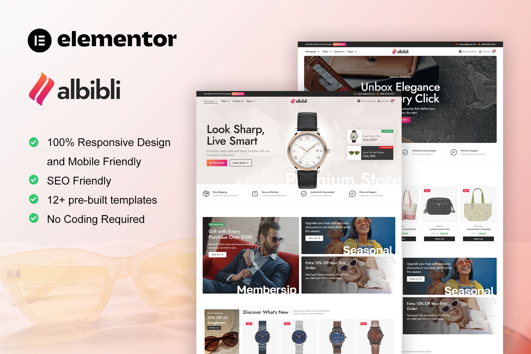Albibli - Multipurpose Woocommerce Store Elementor Template Kit template kit cover image