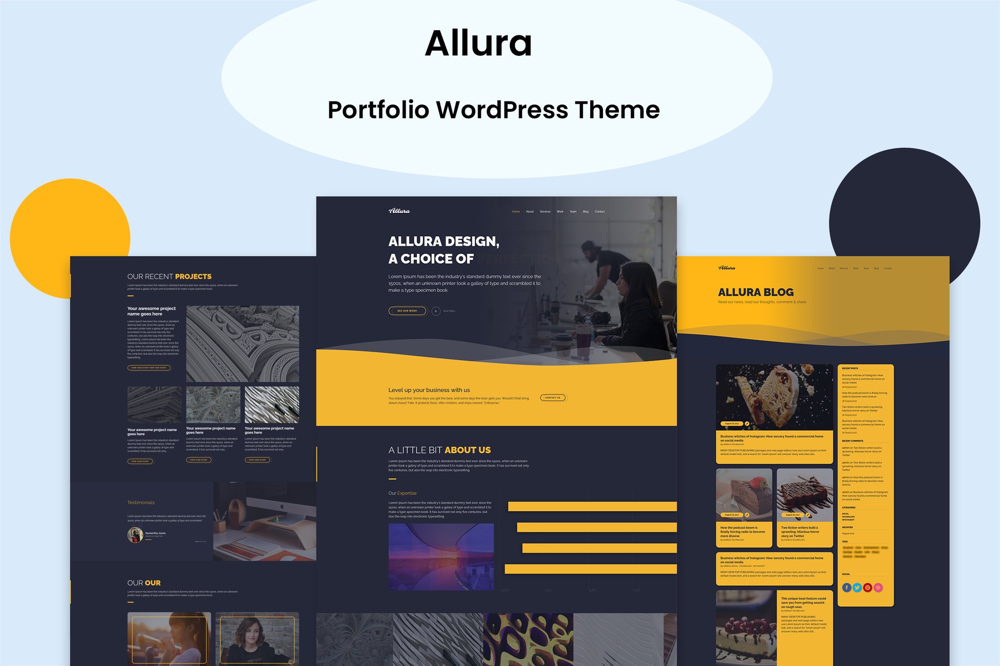 Allura - Portfolio WordPress Theme theme cover image