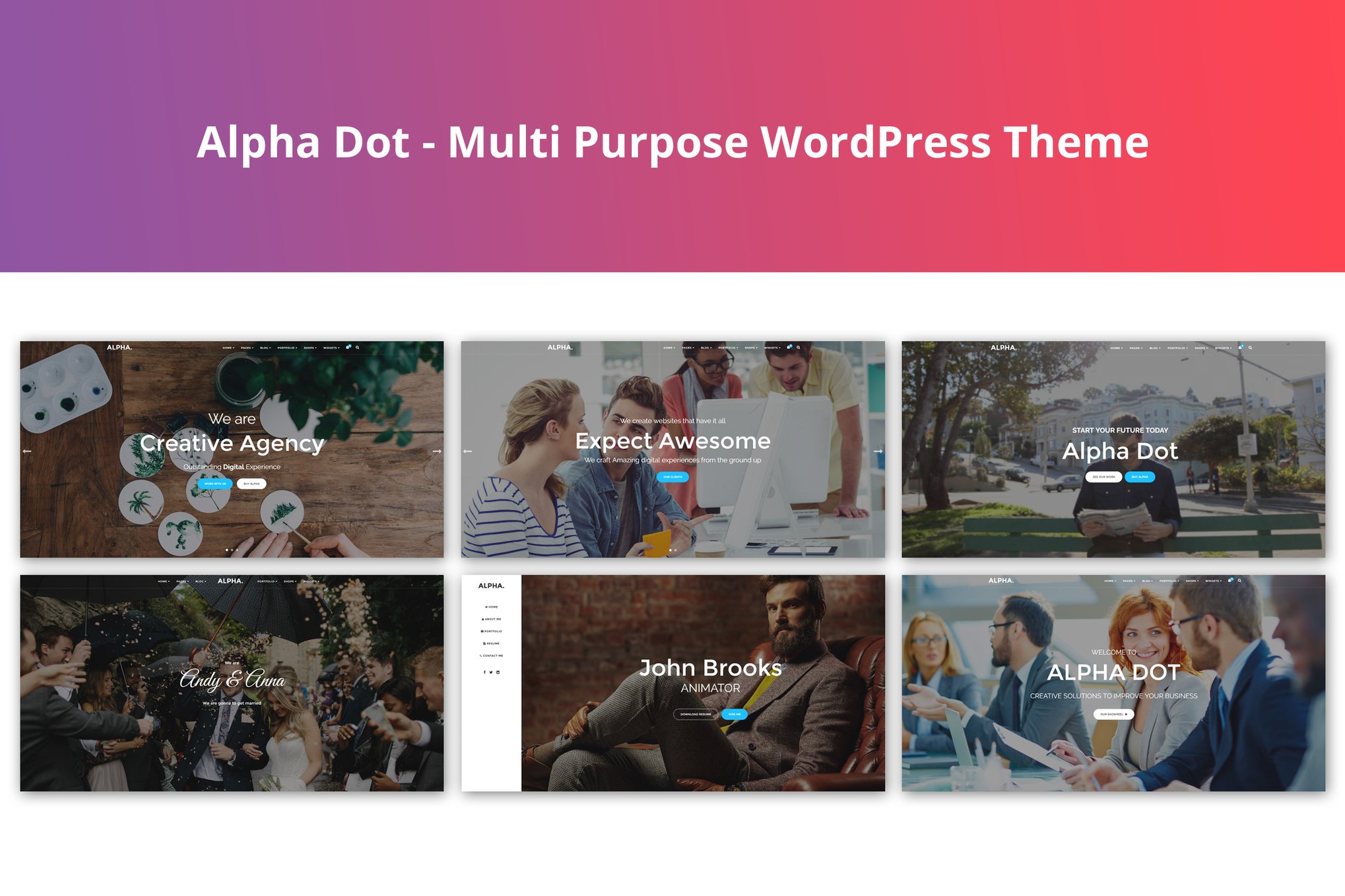 Alpha Dot - Multi Purpose WordPress Theme theme cover image
