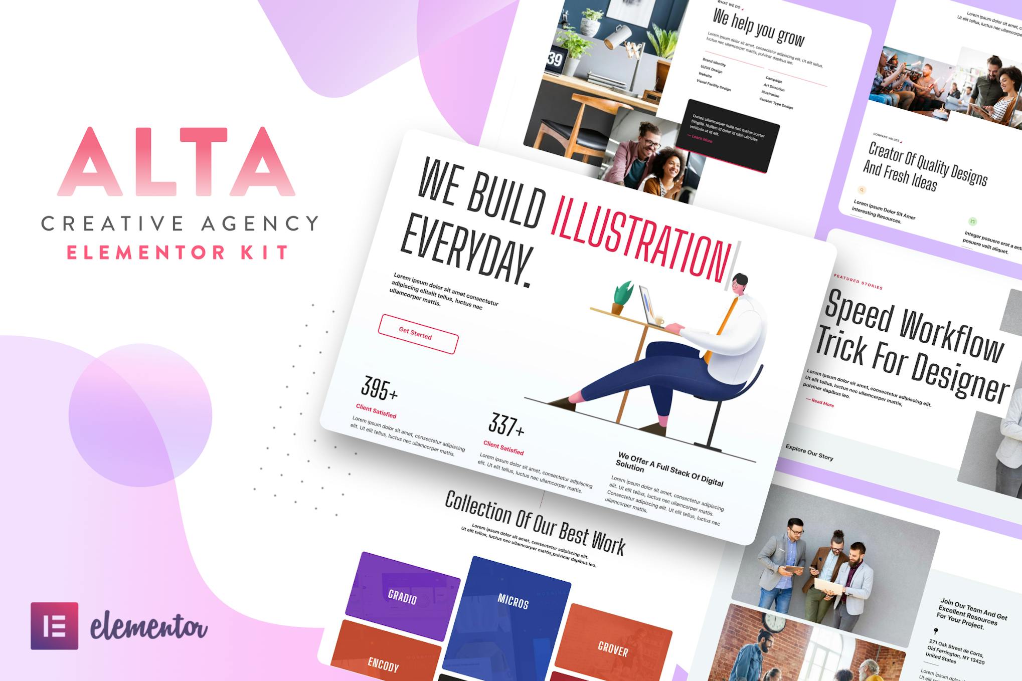 ALTA - Creative Agency Elementor Template Kit template kit cover image