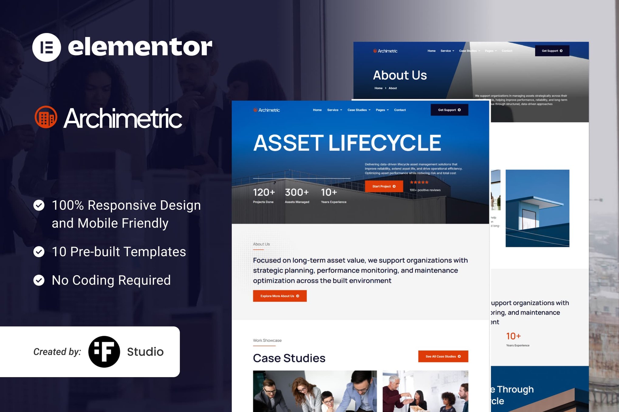 Archimetric – Asset Management Elementor Kit template kit cover image