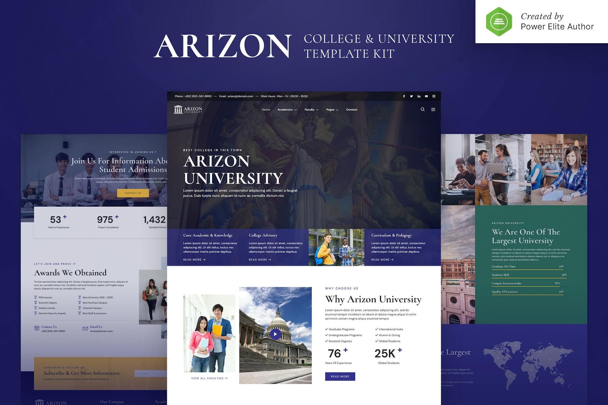 Arizon – College & University Elementor Template Kit template kit cover image