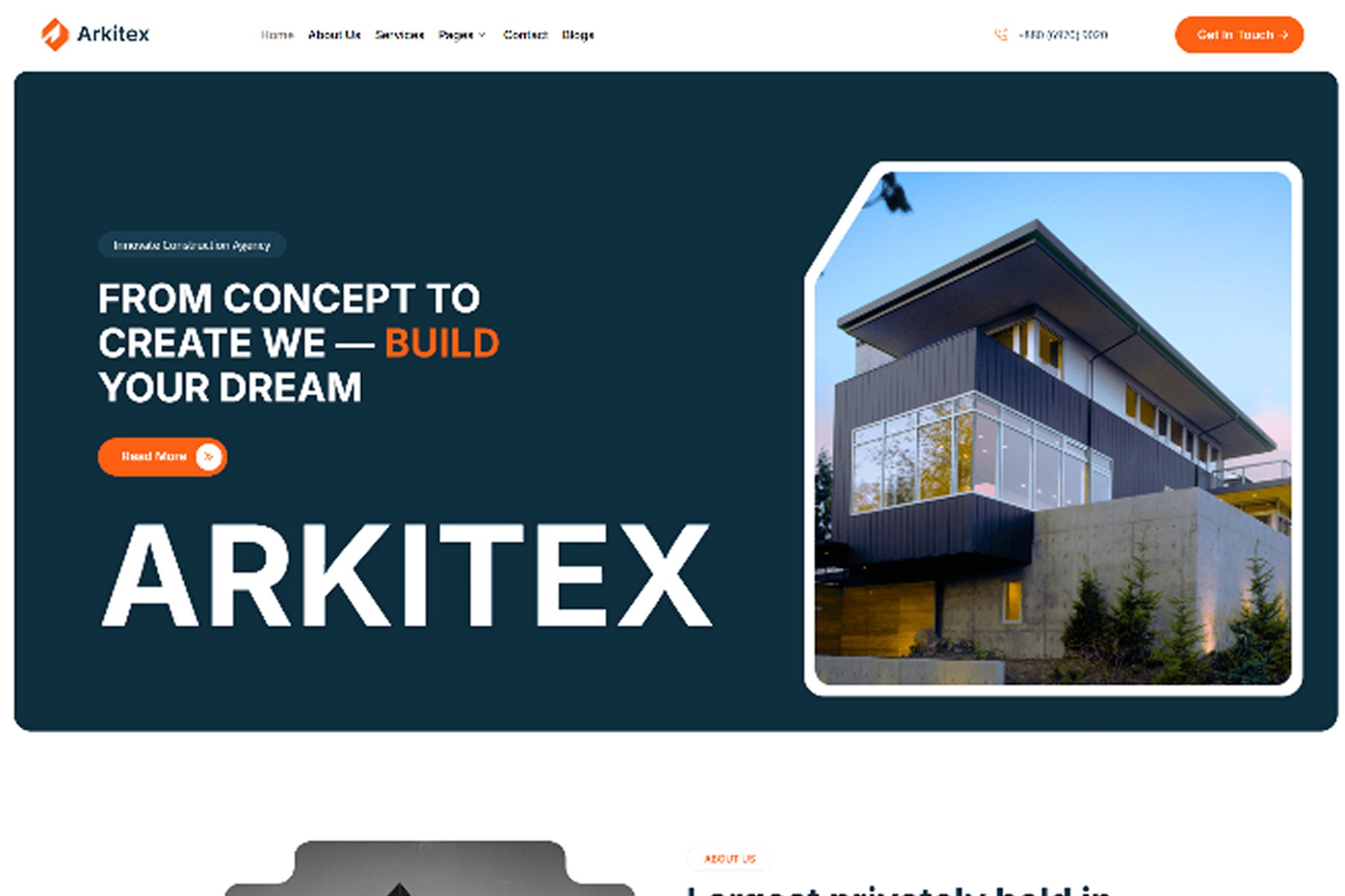 Arkitex - Architecture & Interior Elementor Template Kit template kit cover image