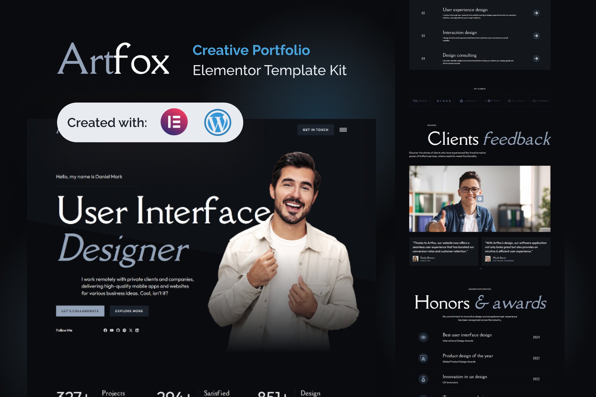 Artfox - Creative Portfolio Elementor Pro Template Kit template kit cover image