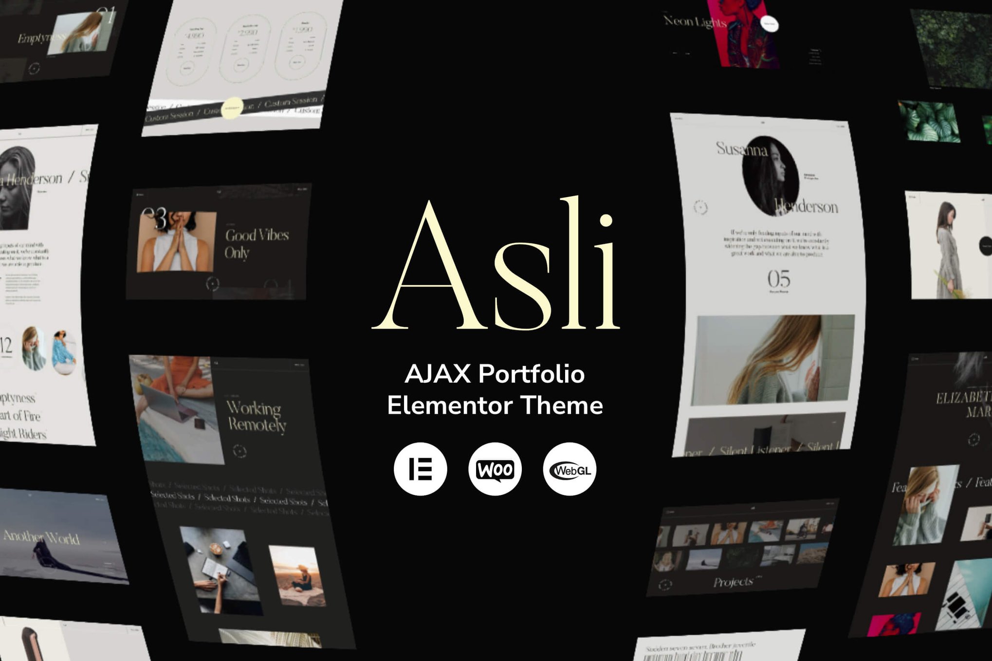 Asli – AJAX Portfolio Elementor WordPress Theme theme cover image