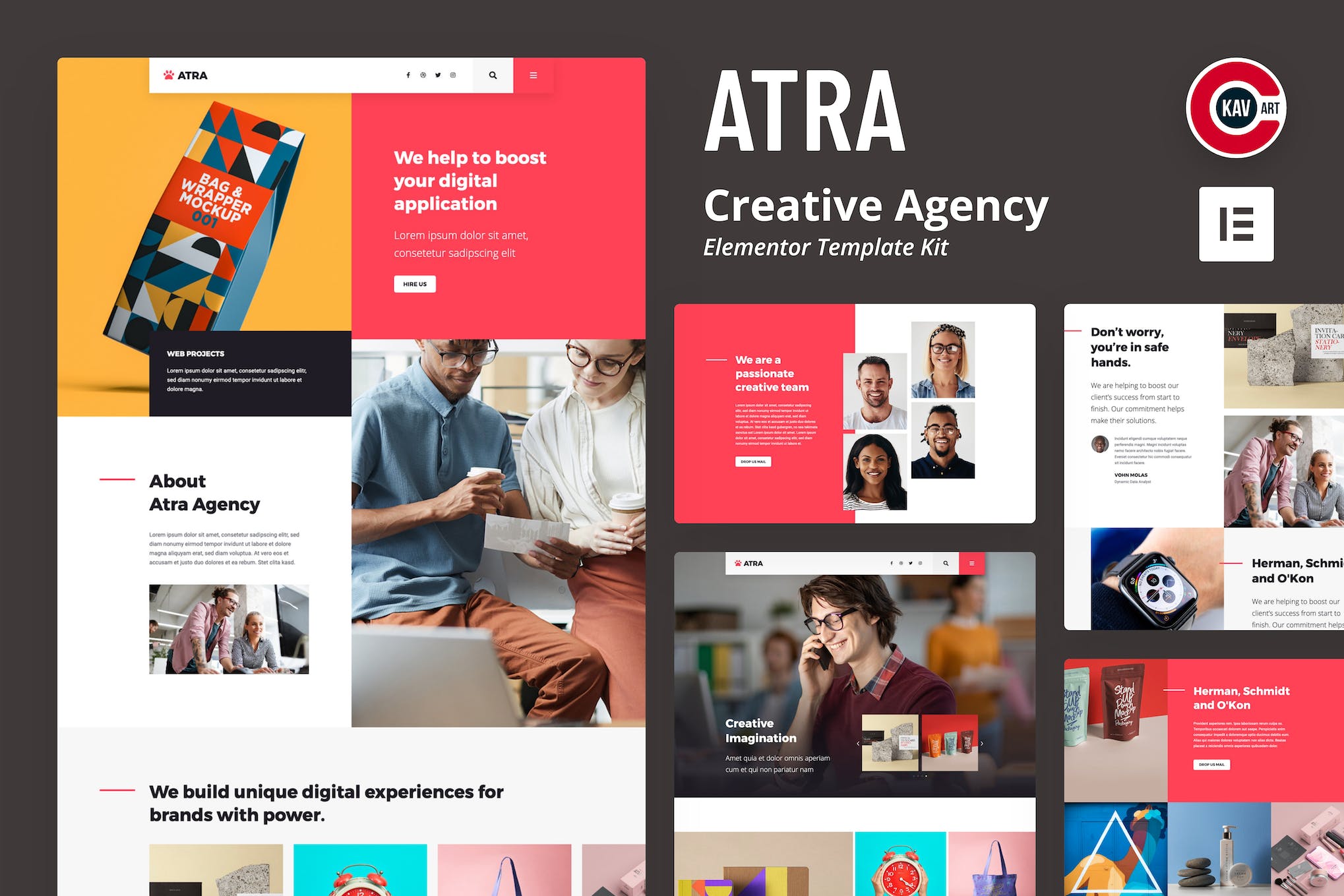 Atra - Creative Agency Elementor Template Kit template kit cover image