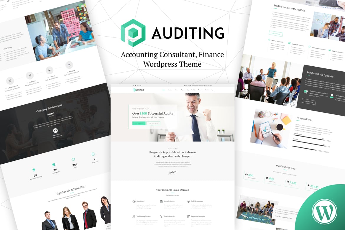 Auditing | Accounting Consultant, Finance WordPress theme cover image