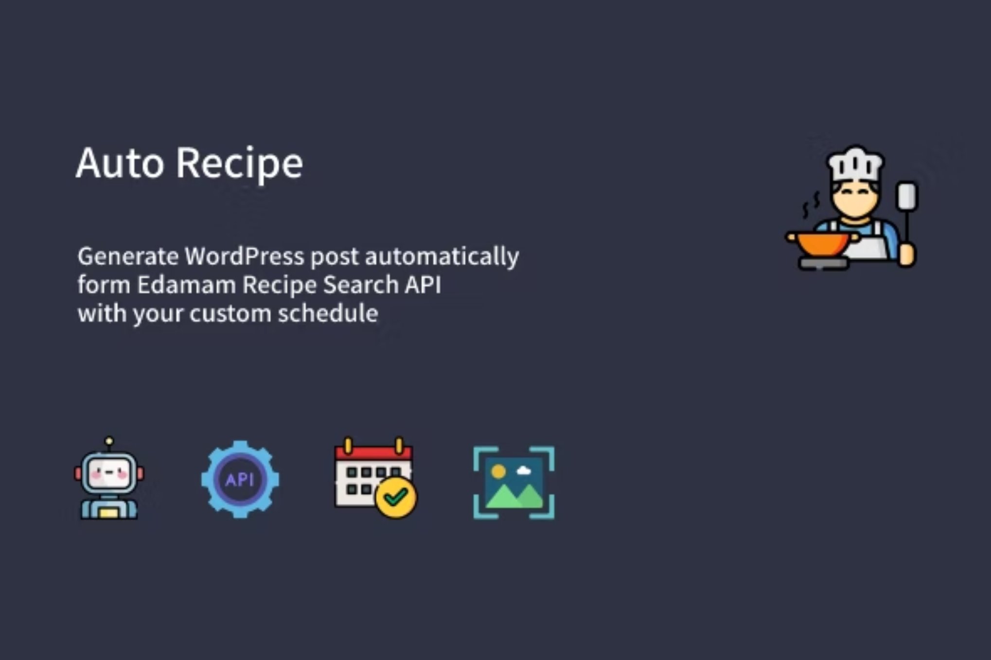 Auto Recipe - WP Automatic Recipe Posts Generator plugin cover image