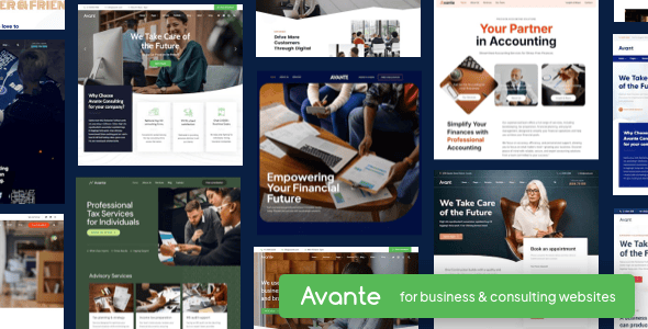 Avante | Business Consulting WordPress Theme theme cover image