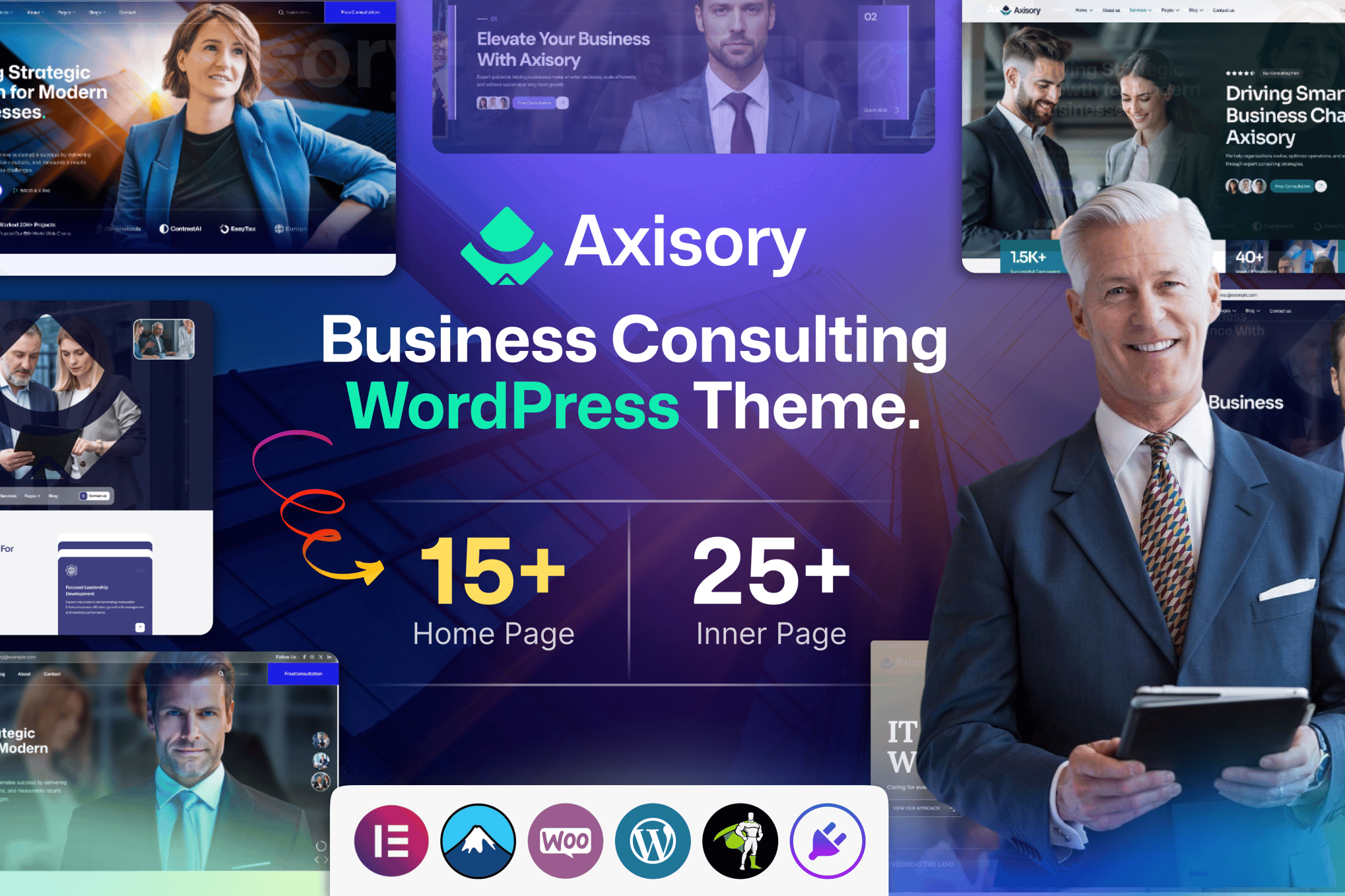 Axisory - Business Consulting WordPress theme cover image