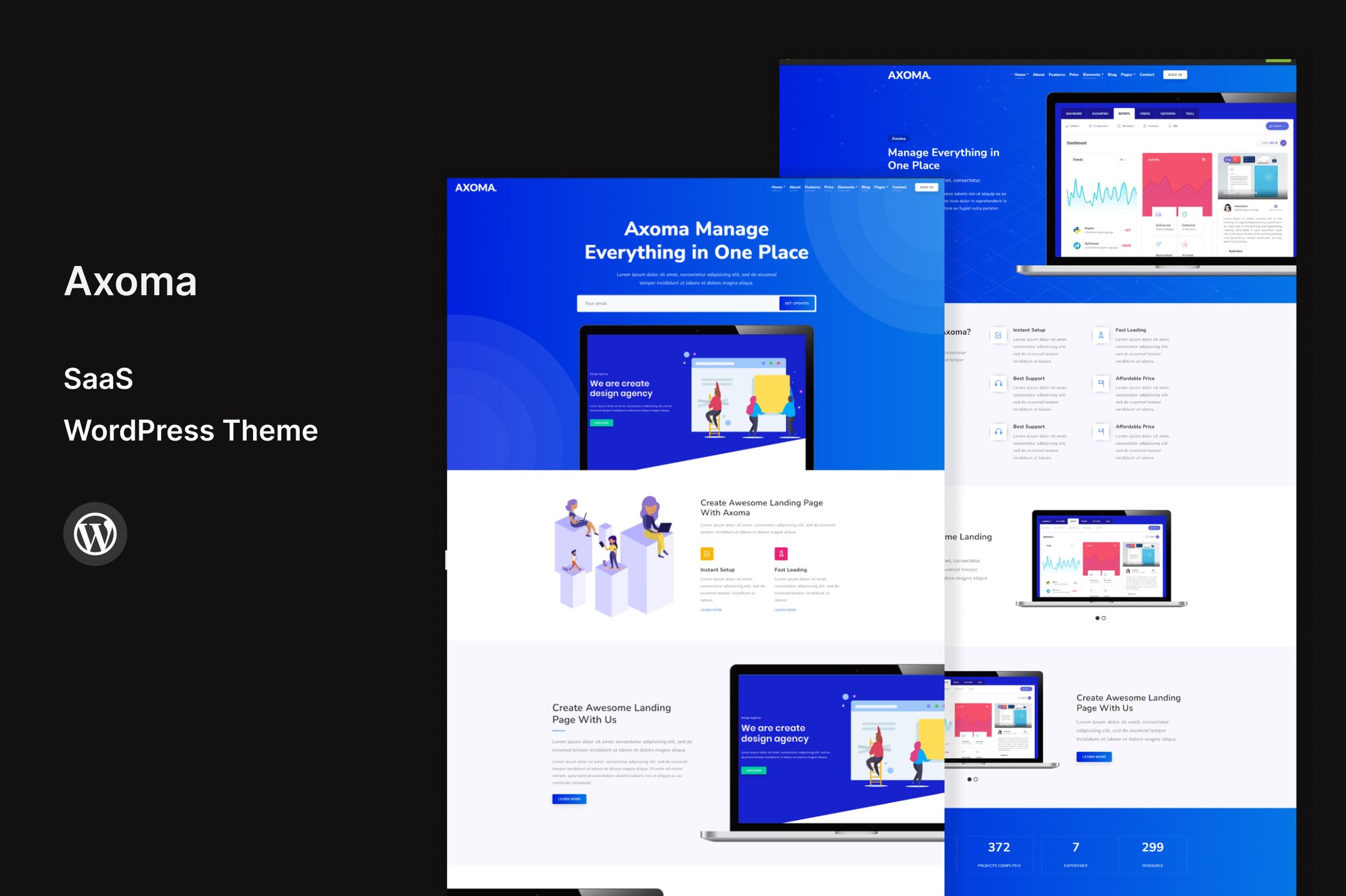 Axoma - WordPress SaaS Theme theme cover image