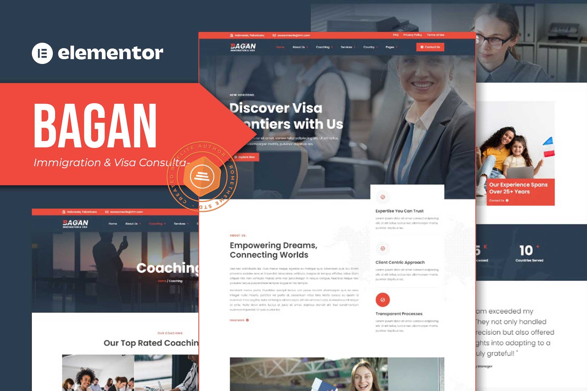 Bagan - Immigration & Visa Consulting Elementor Template Kit template kit cover image