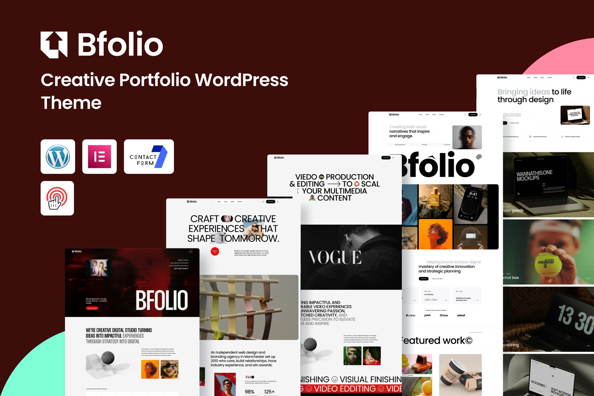 Bfolio - Creative Portfolio WordPress Theme theme cover image