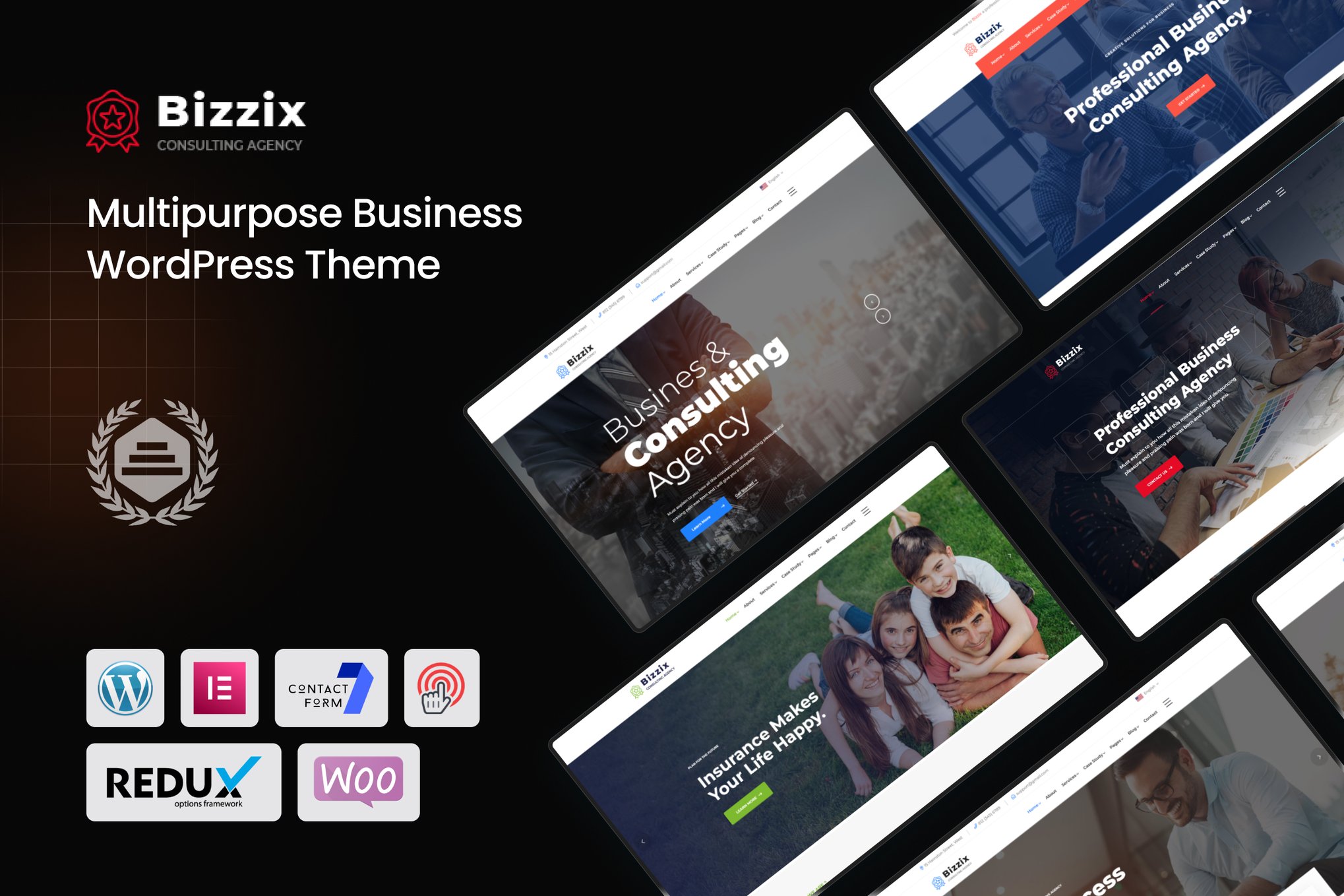 Bizzix - Multipurpose Business Elementor WordPress theme cover image