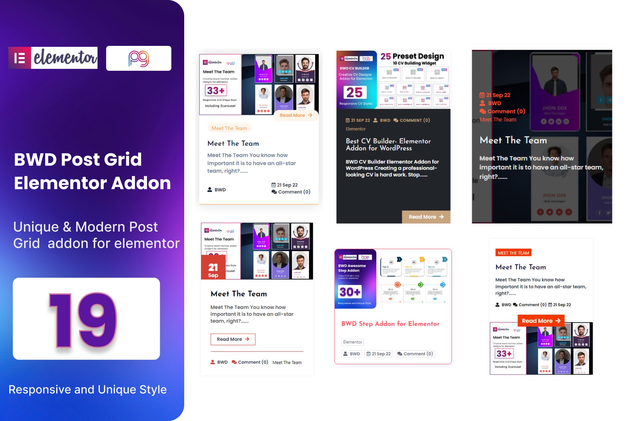 Blog Post Grid Addon for Elementor plugin cover image