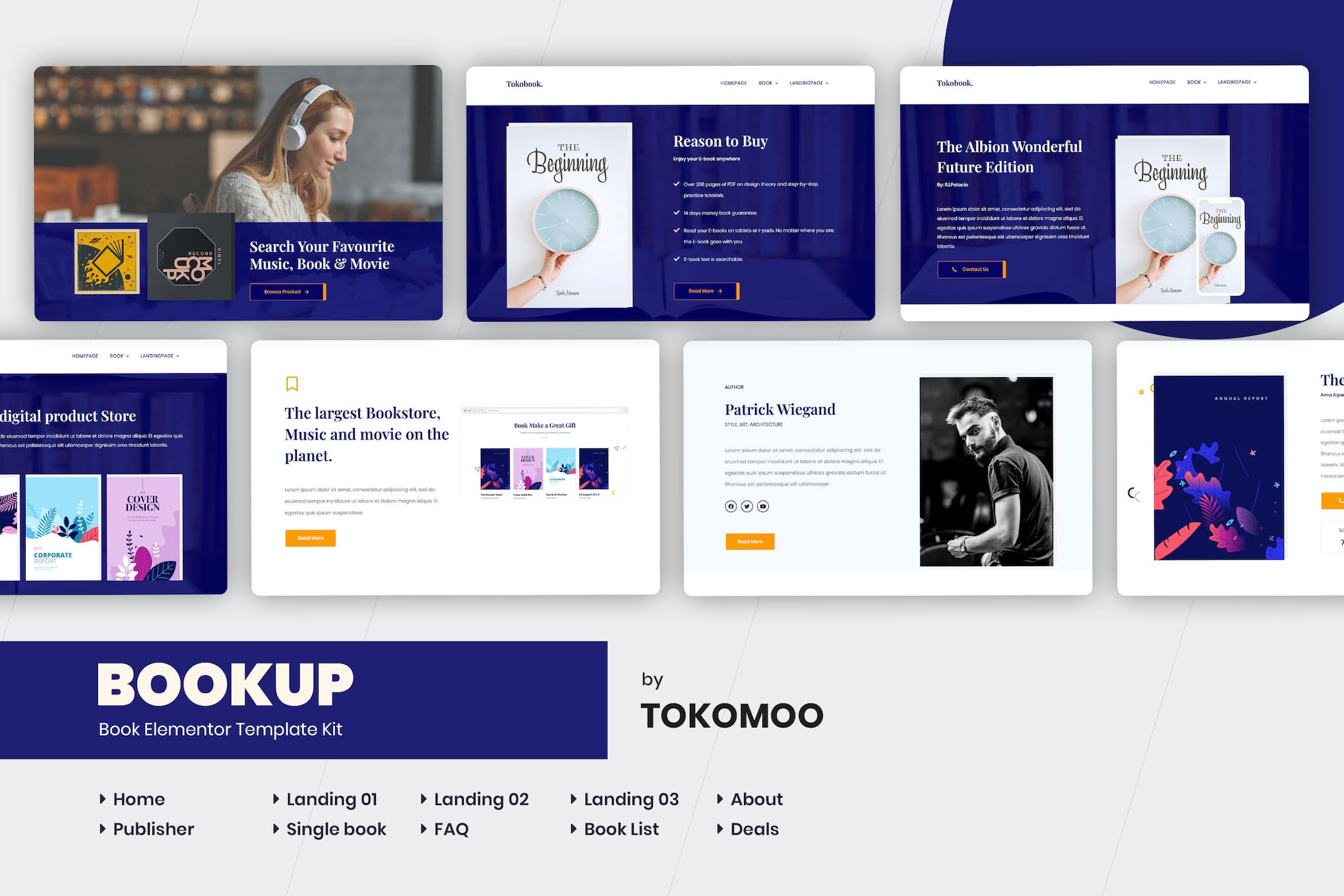 Bookup | Book Store Elementor Template Kit template kit cover image