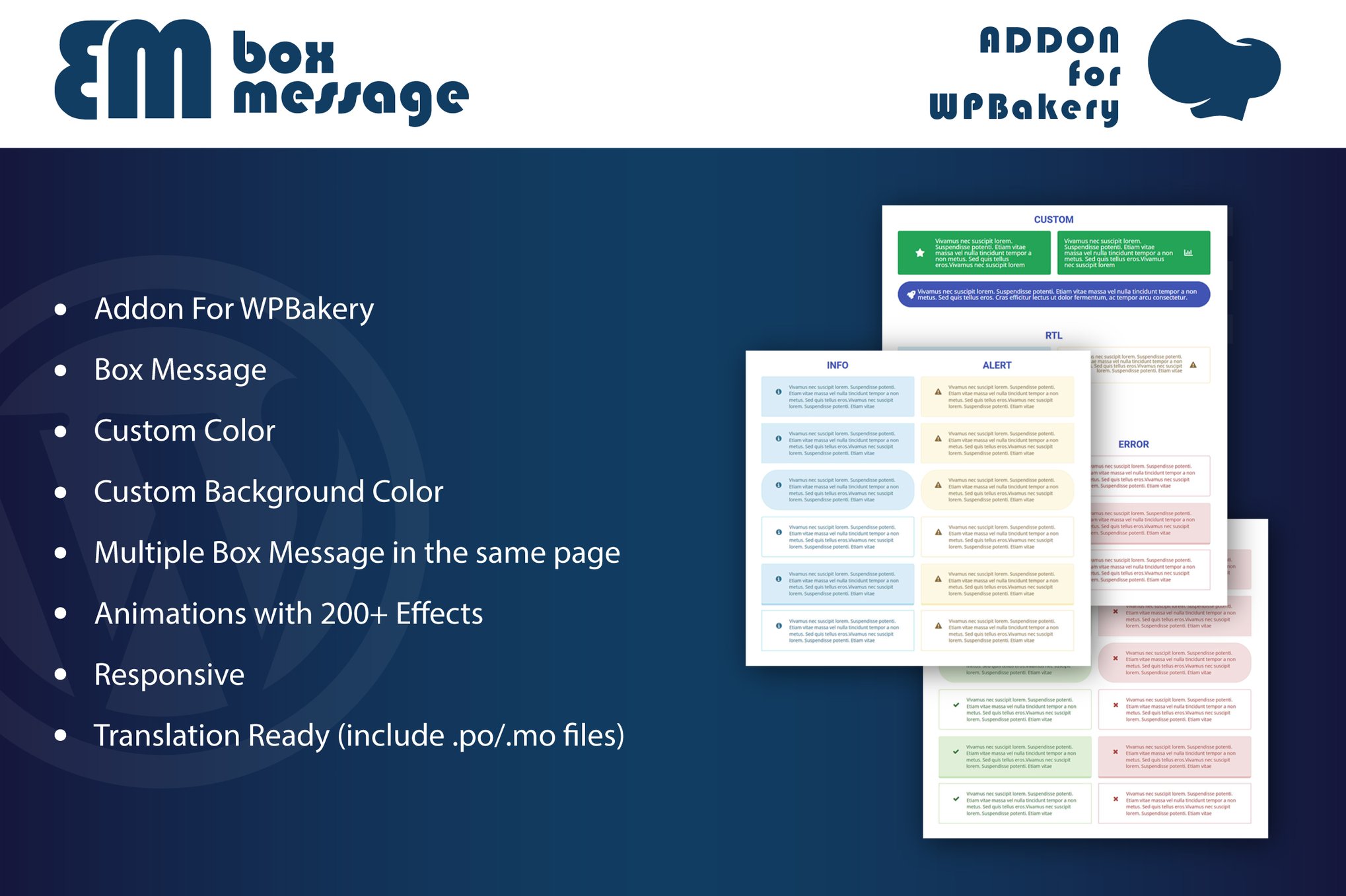 Box Message - Addons for WPBakery Page Builder plugin cover image
