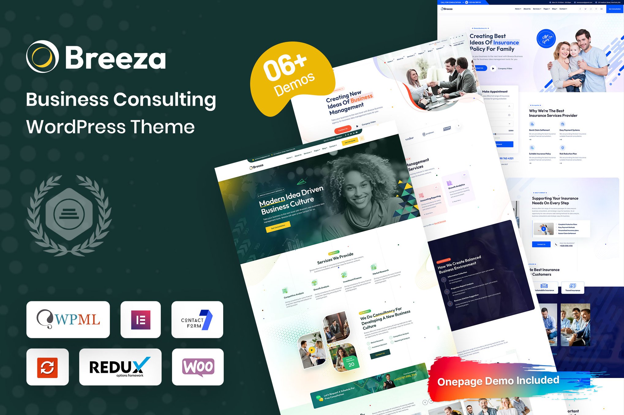 Breeza – Business Consulting WordPress Theme theme cover image