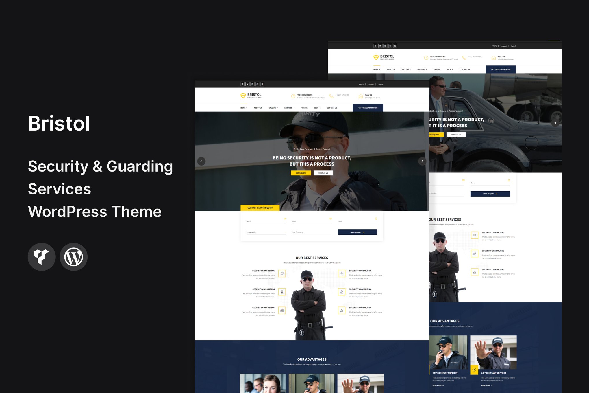 Bristol - Security & Guarding Services WordPress Theme theme cover image