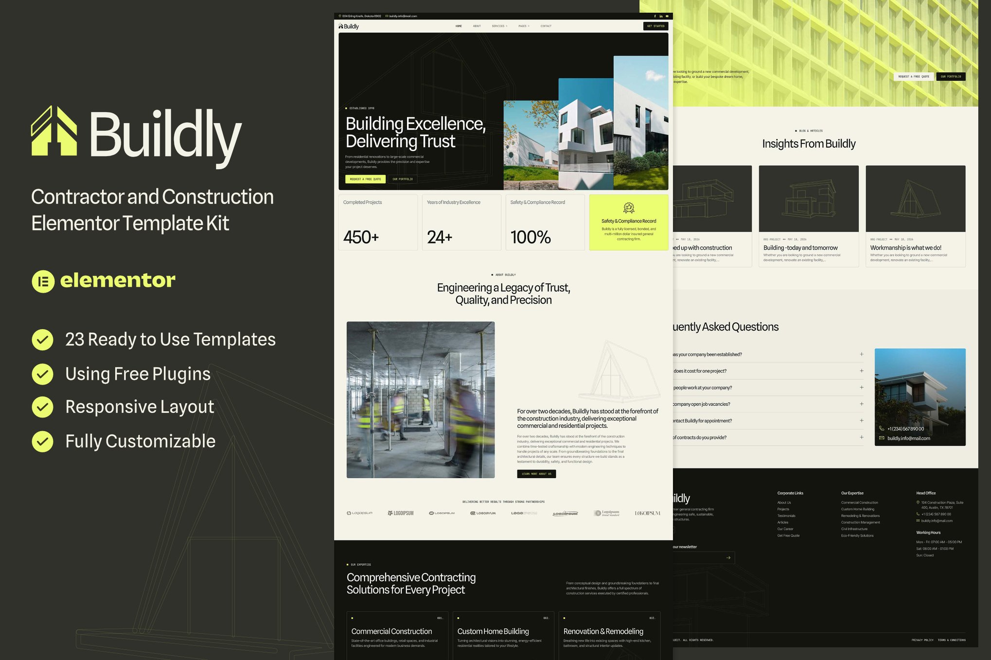 Buildly - Contractor & Construction Elementor Template Kit template kit cover image
