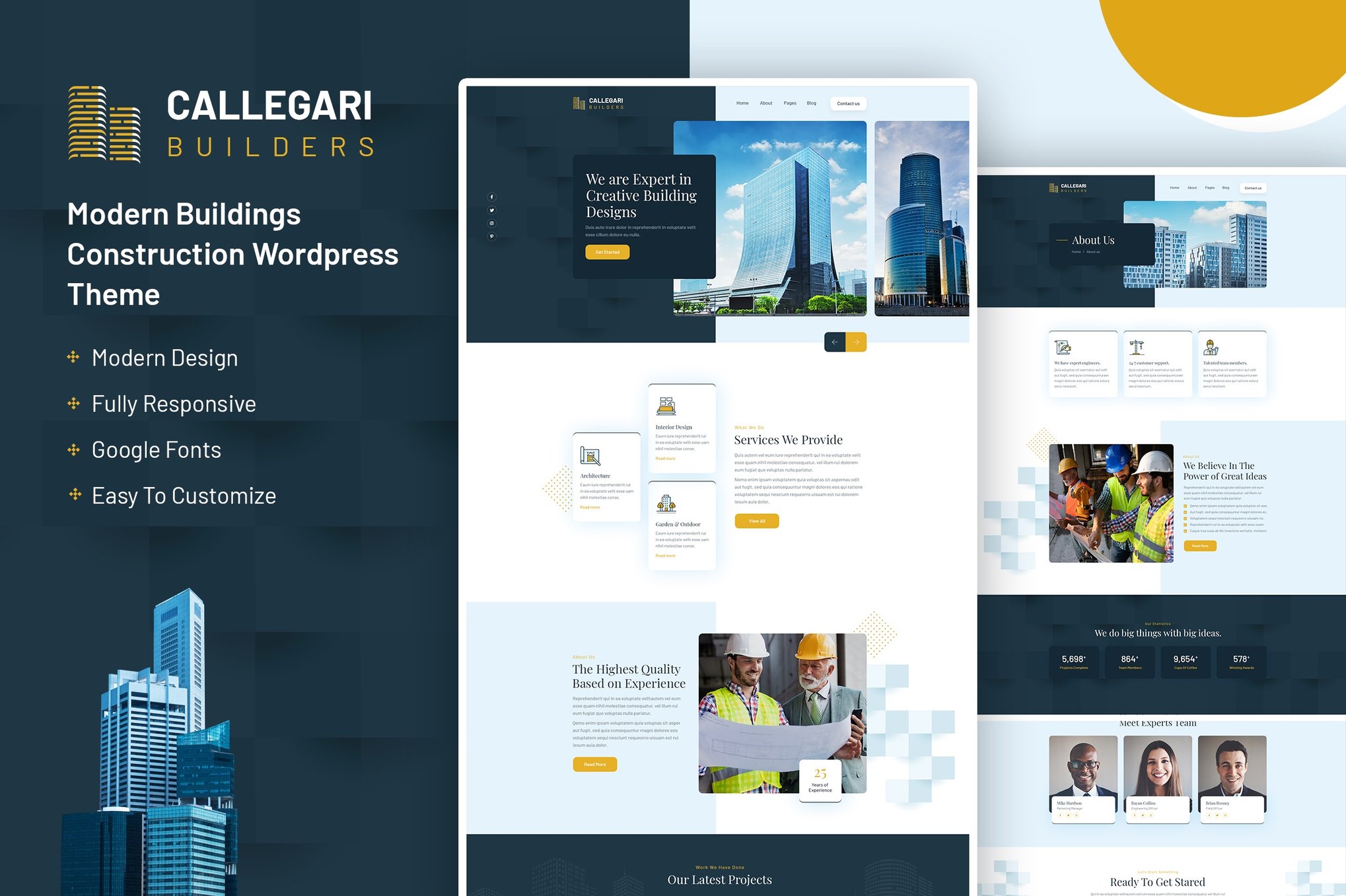 Callegari | Buildings Construction WordPress Theme theme cover image