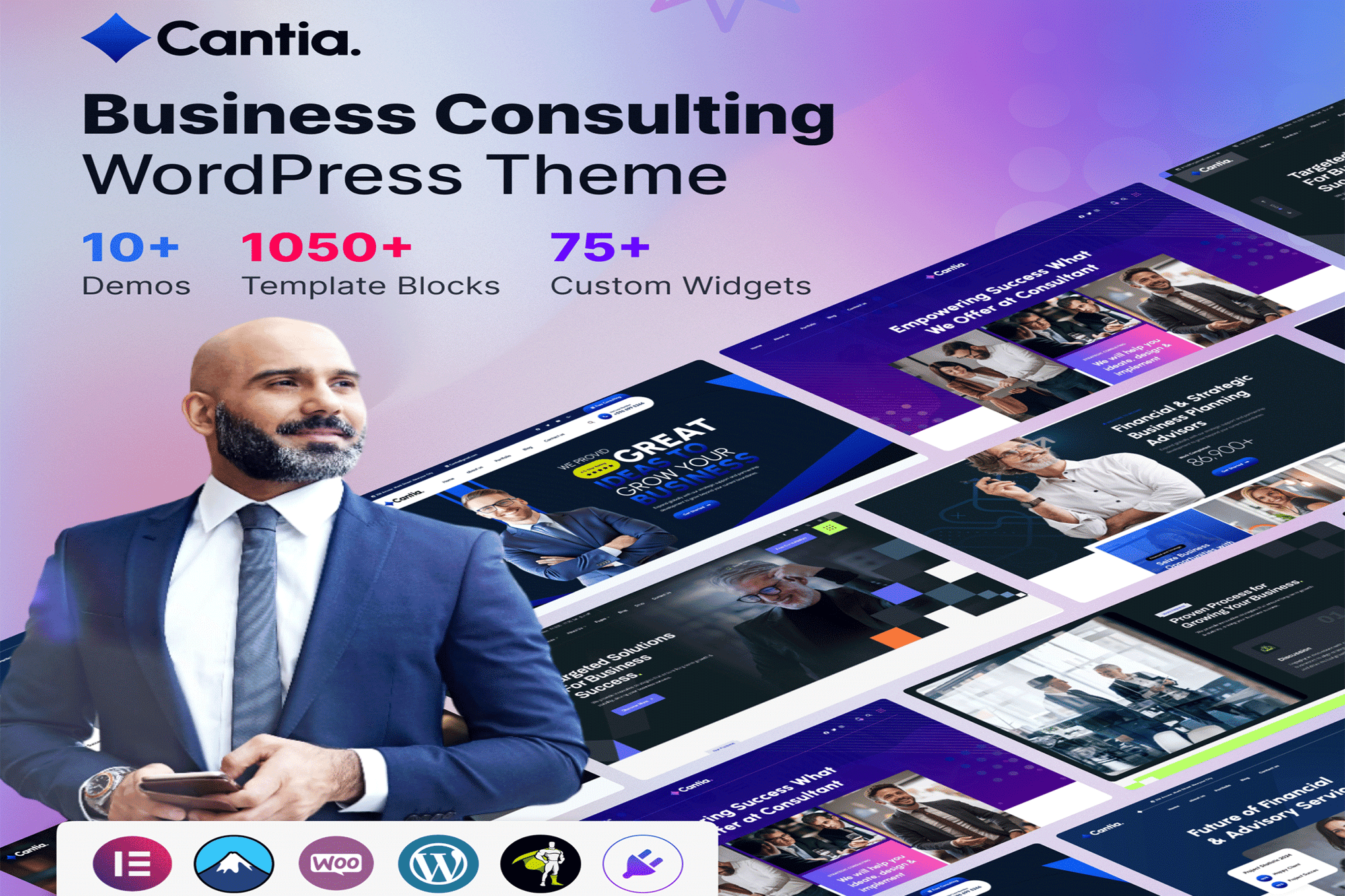 Cantia - Business Consulting WordPress Theme theme cover image