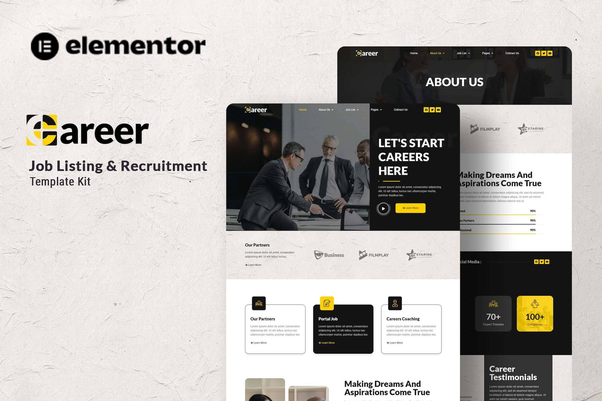 Career - Job Recruitment Elementor Template Kit template kit cover image