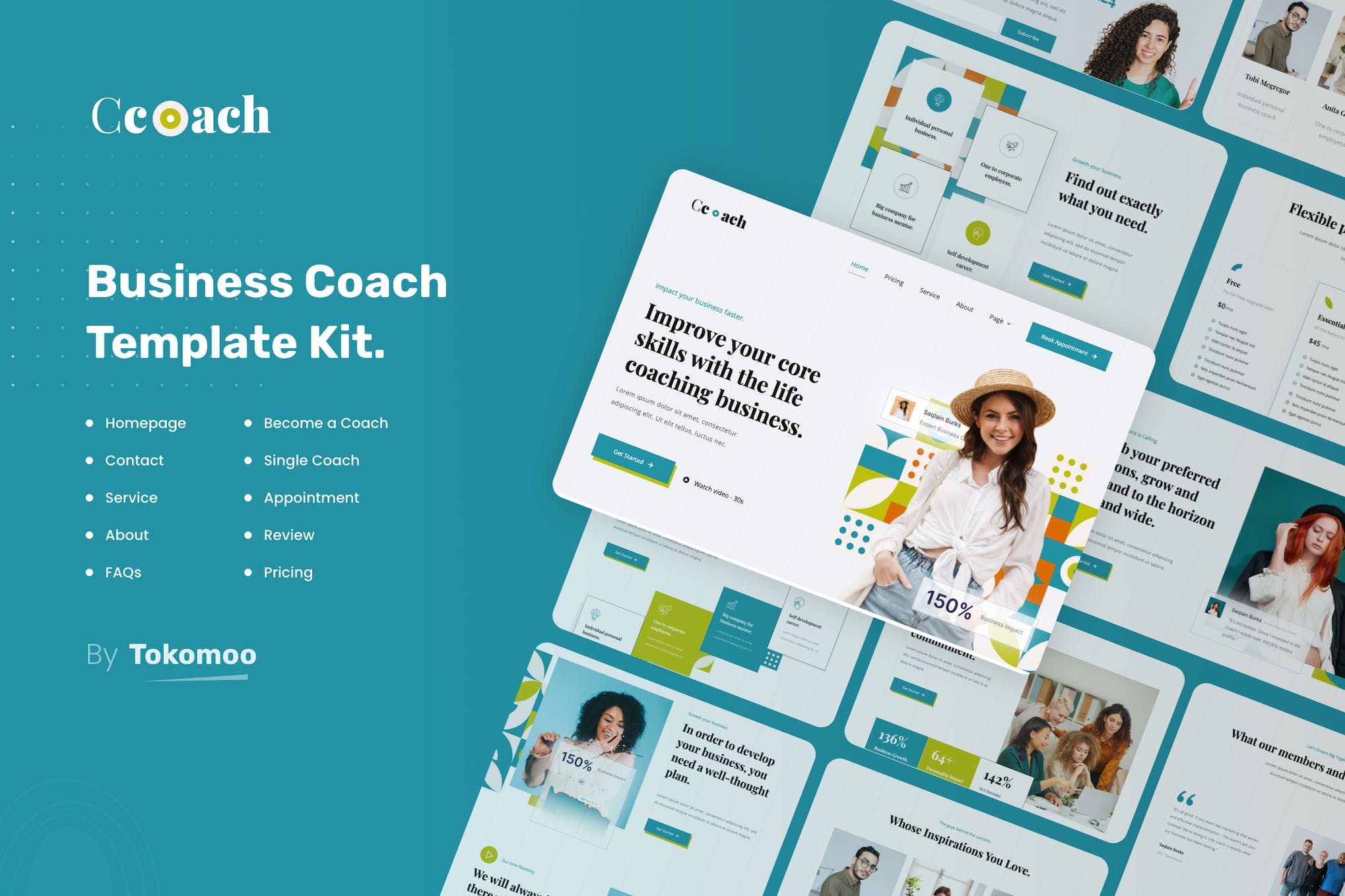 Ccoach | Business Coach Elementor Template Kit template kit cover image