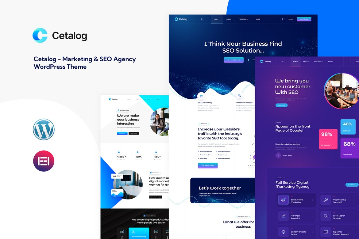 Cetalog – Marketing & SEO Agency WordPress Theme theme cover image