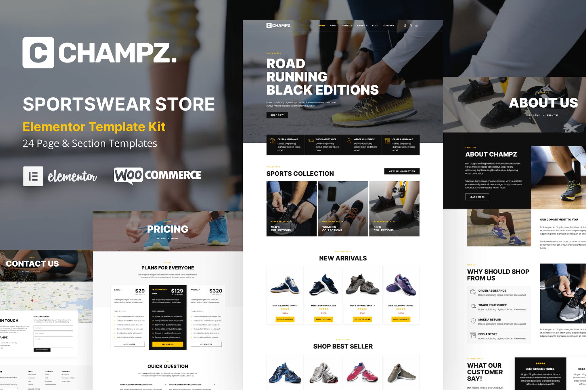 Champz - Sneakers & Sports Apparel Online Store Template Kit template kit cover image