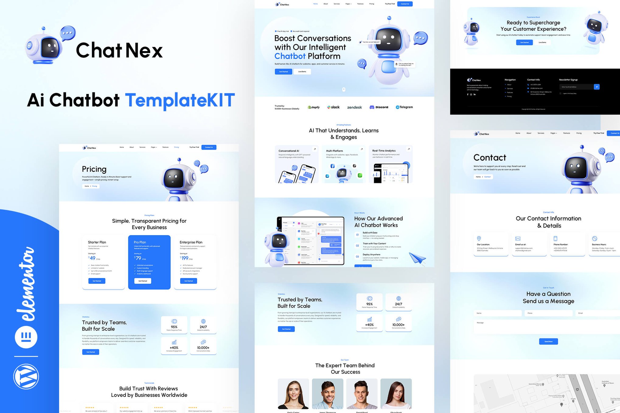 ChatNex - AI Chatbot Elementor Template Kit template kit cover image