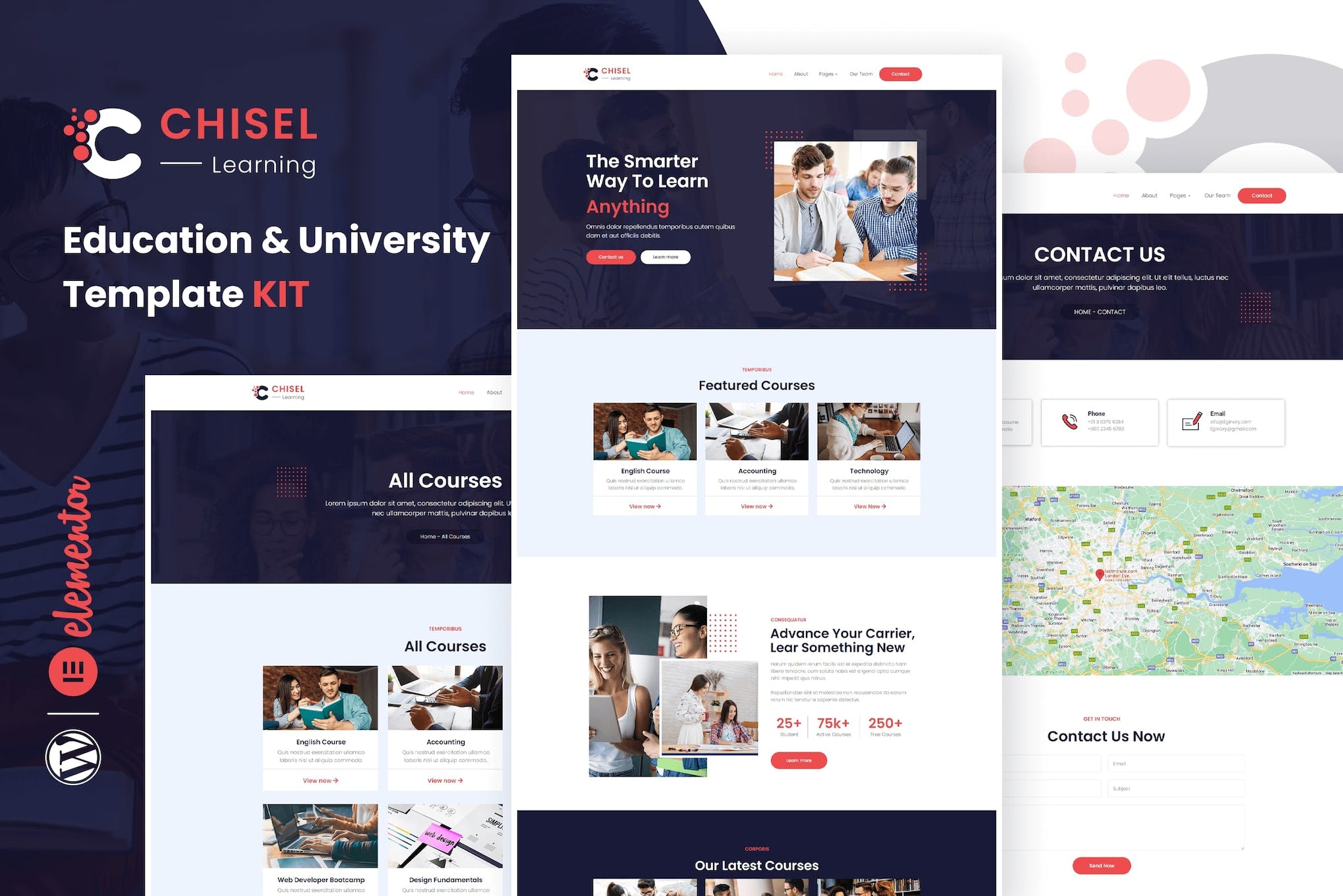 Chisel - Education & University Elementor Template Kit template kit cover image