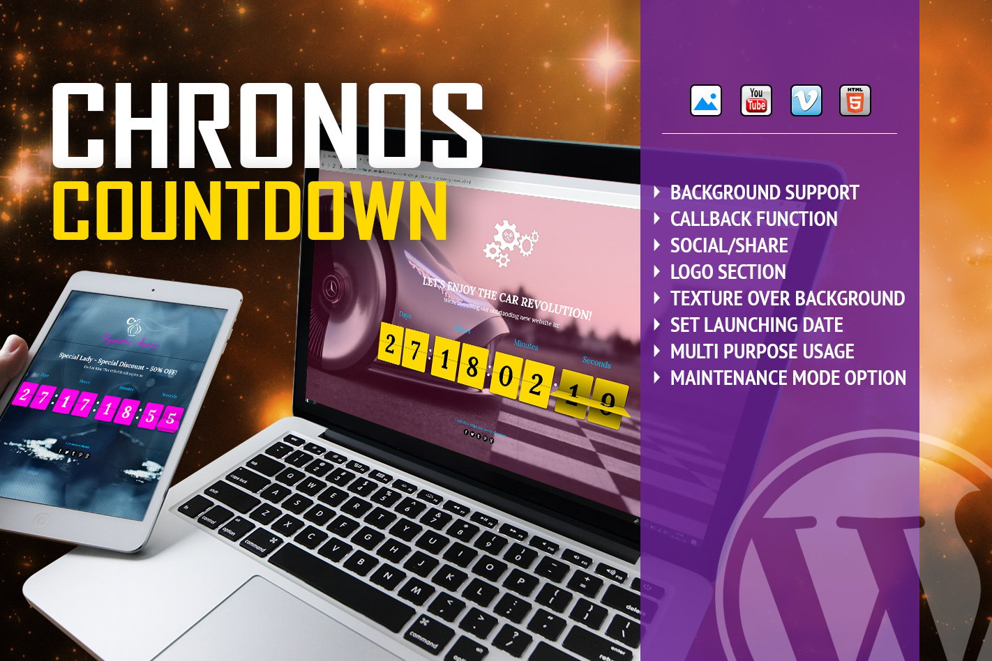 Chronos CountDown - Flip Timer With Background plugin cover image