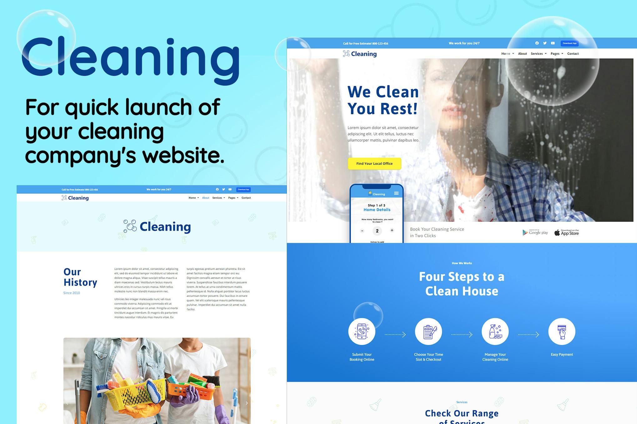 Cleaning - Small Business Template Kit template kit cover image