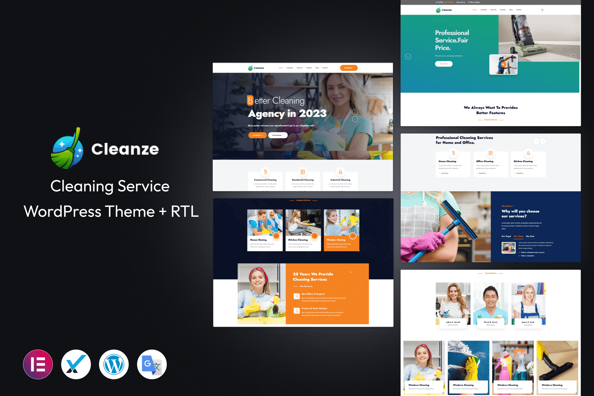 Cleanze - Cleaning Service WordPress Theme theme cover image