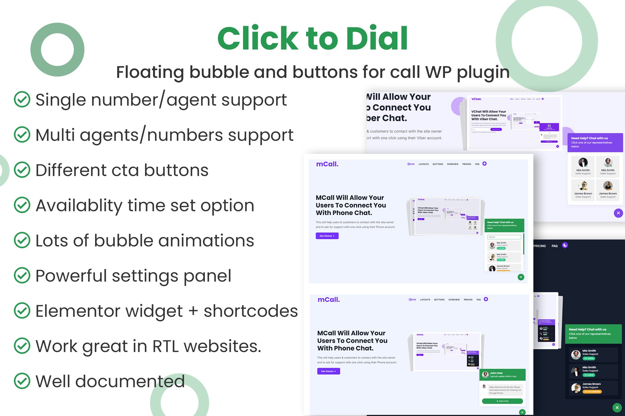 Click to dial - Direct call from website WordPress plugin cover image