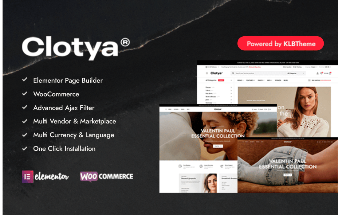 Clotya - Fashion Store eCommerce Theme theme cover image