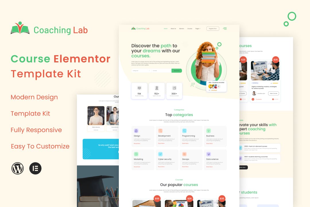 Coaching Lab - Coaching Center Elementor Template Kit template kit cover image