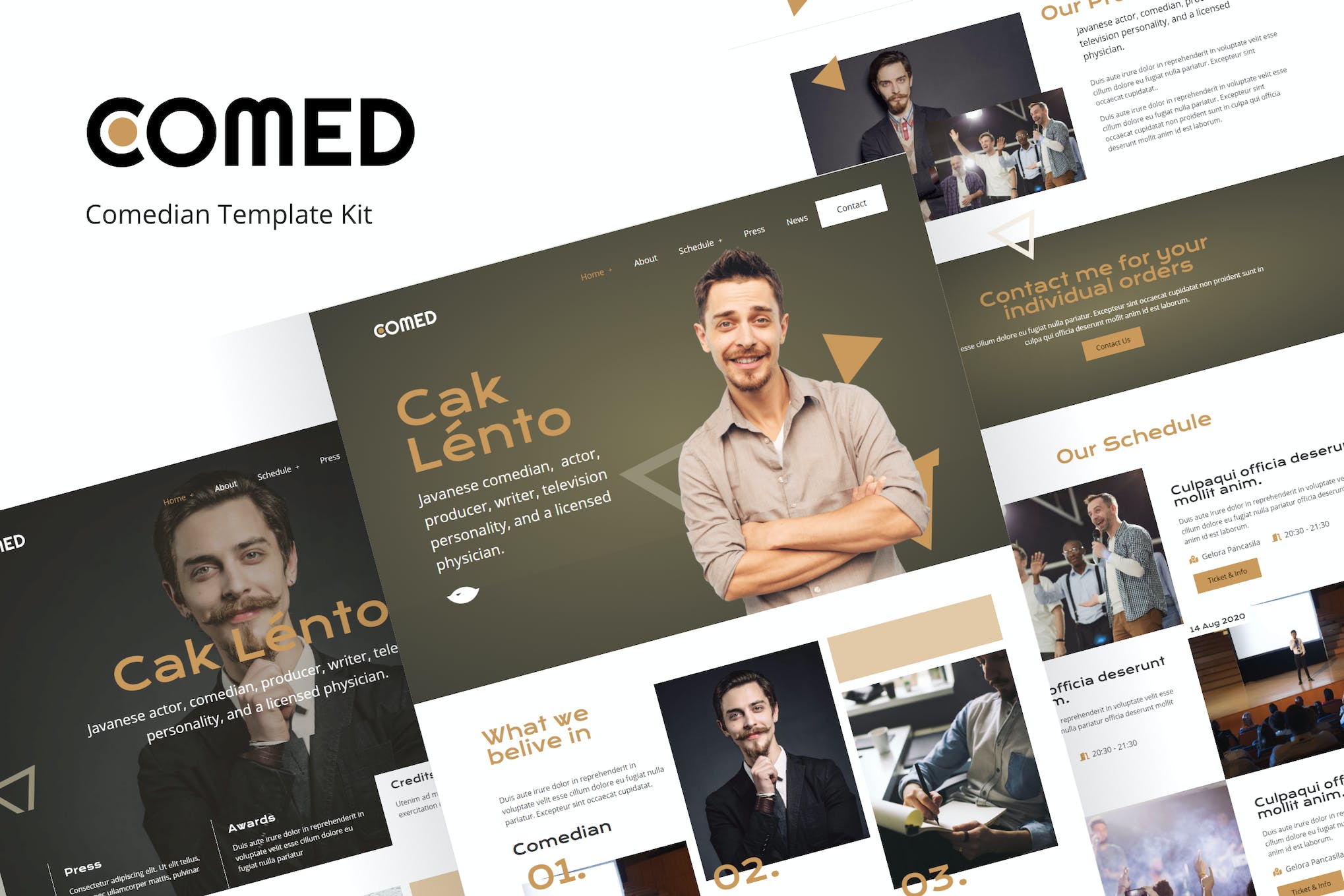 Comed - Comedian Elementor Template Kit template kit cover image