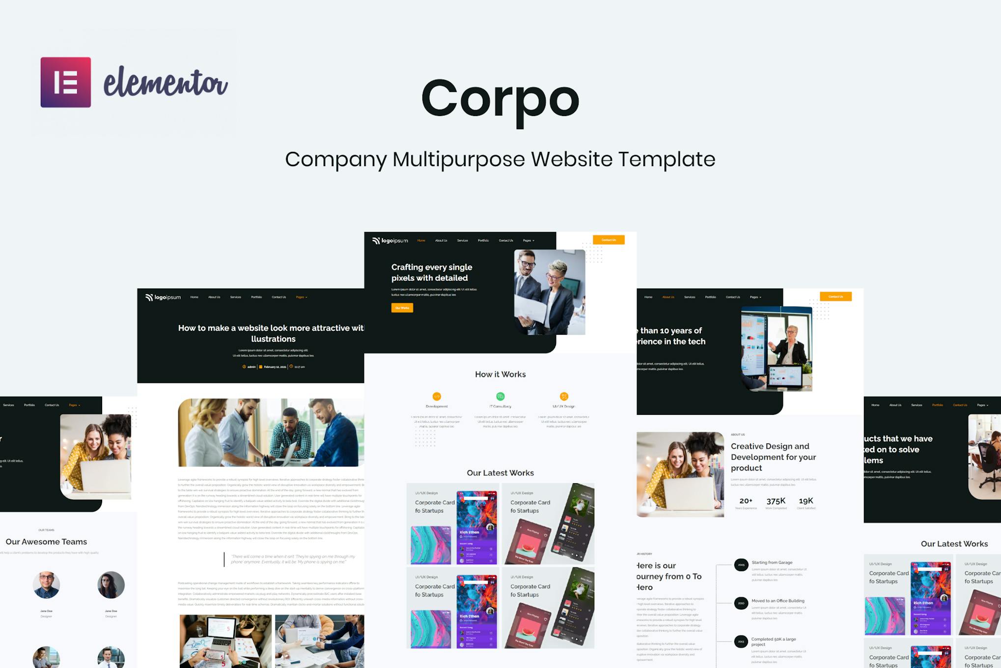 Corpo - Corporate Business Elementor Template Kit template kit cover image